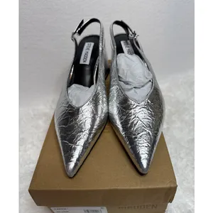 NWT Steve Madden Faryn Slingback Pumps silver size 6.5 thumbnail 3