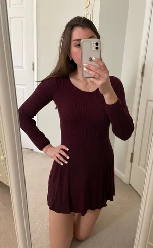 Maroon Dress thumbnail 1