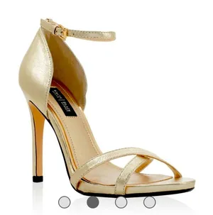White House Black Market Gold High Heels thumbnail 1
