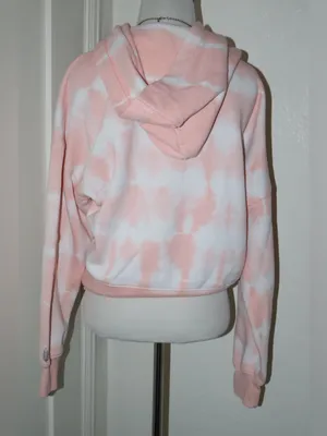 Free People Movement Tie Dye Believer Lace Up Sweatshirt Hoodie Peach Size S thumbnail 3