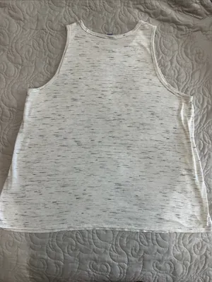 Old Navy “Luxe” White Heathered Women's Tank Top- Size Large thumbnail 7