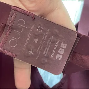CUUP Demi Bra Burgundy (size 36e) modern tshirt comfy casual everyday thumbnail 3