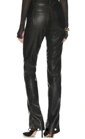 AFRM x REVOLVE Vegan Leather Mini-Flare High-Rise Noir Graysen Pant Size 29 Tall thumbnail 2