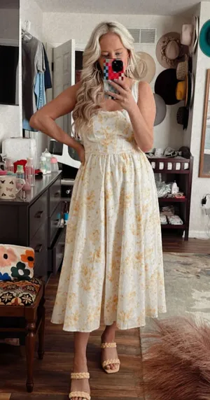 House of Harlow Floral Midi Dress thumbnail 4