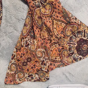 Love Fire Sheer Blouse Boho Fairy Gypsy Festival sz L peach‎ tassel neckline thumbnail 5