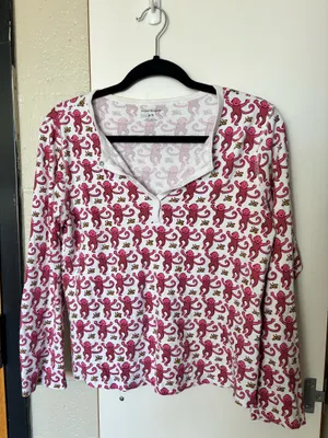 Pink Monkey Roller Rabbit Pajamas thumbnail 4