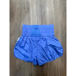 Free People FP Movement The Way Home Shorts Blue Graphic Smocked Waist Womens S thumbnail 3