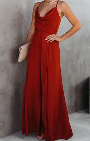 VICI | Hey Bella Satin Cowl Neck Maxi Dress thumbnail 1