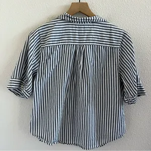 J Crew Short-Sleeve Button-Up Shirt in Stripe Style G7496 Small thumbnail 8
