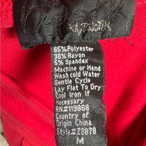 Red go go style pleated mini dress size medium thumbnail 4