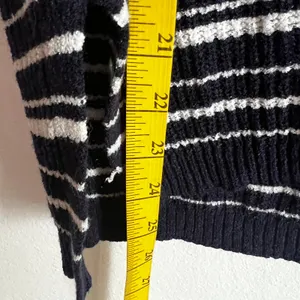 Navy Striped Knit Tank‎ Top, Coastal Chic, Old Money, Minimalist, Preppy, Medium thumbnail 4