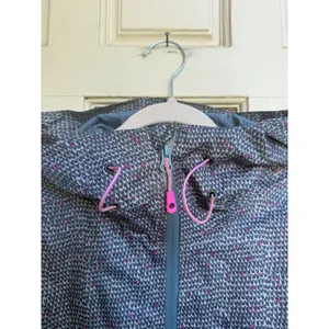 Mountain Hardwear Womens Grey Pink Geometric Print Hooded Rain Jacket Size Large thumbnail 5