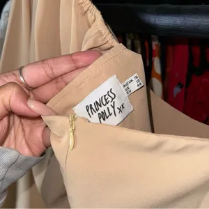 Princess Polly Lillie Beige Corset Mini Dress Long Sleeve Bodycon US 12 EUC thumbnail 8