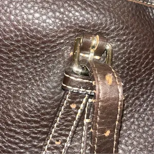 Dooney & Bourke Pebble Grain Tote Brown Leather Shoulder Bag thumbnail 6
