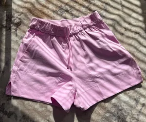 lululemon athletica Soft Pink Elastic-Waist Athletic Shorts thumbnail 1