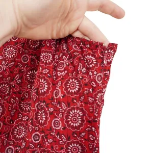 Loft Red‎ Bandana Floral Paisley Midi Dress Adjustable Straps Tie Waist Sleeveless thumbnail 10