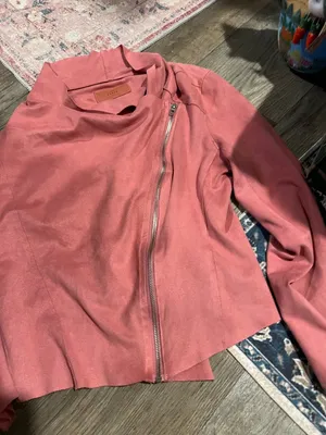 BlankNYC Rare Blush Pink Suede Moto‎ Jacket M thumbnail 5