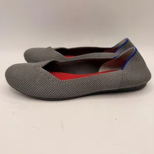 Rothy's The Flat Grey Knit Round Toe Flats Women Size 7 Blue Halo Red Insole thumbnail 2