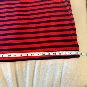 Lauren Ralph Lauren Women’s Top Sz LG Red Navy‎ Stripe Gold Buttons Equestrian thumbnail 10