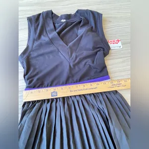 FP Movement by Free People Black Mini Dress with Yellow and Purple Accents thumbnail 5
