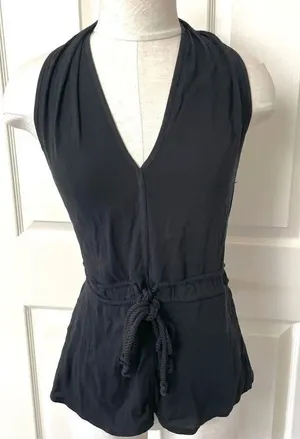 Ella Moss Gauzy rope tank black halter top thumbnail 1