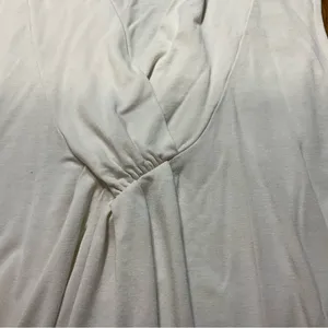 Banana Republic Sleeveless Cream Knit Top Draped Crossover Neckline Women Sz M thumbnail 5