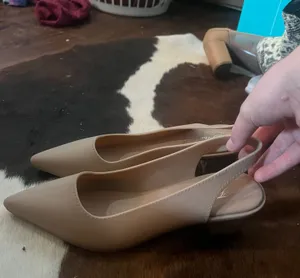 Tan kitten heels with back strap  thumbnail 1