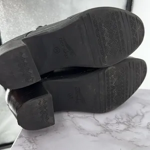 DANSKO Black Leather Hollie Block Heel Closed Toe Clog‎ Sz 39 EU Dance Comfy thumbnail 5
