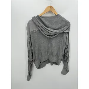 FP Movement Windy Meadow‎ Hoodie Heather Grey Women Small Oversized OB1137897 thumbnail 2