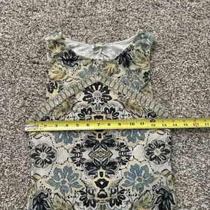 Free People Intimately cream, yellow & navy paisley open back bodysuit S thumbnail 10