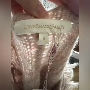 NWT LoveShackFancy Kingston Fringe Sweater - Alpaca Wool Size M thumbnail 7
