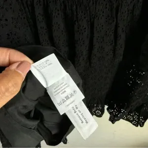 Madewell Women’s Black‎ Eyelet Waterlily Tiered Ruffle Boho Mini Dress Size 10 thumbnail 13