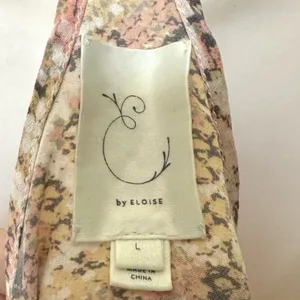 Silk E Eloise By Anthropologie Tank Top Lg Pink Snake Print Edgy Exotic Indie thumbnail 2