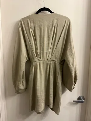 Significant Other Kenna Wrap Mini Dress Size US 2 Tan thumbnail 11