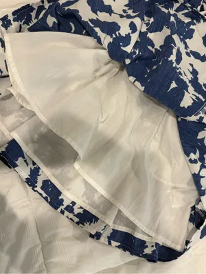 Abercrombie & Fitch Blue & White Floral Puff Sleeve Mini Dress XXS thumbnail 7