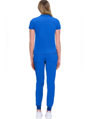 Natural Uniforms Womens Cool Stretch Modern nurse Cna Yoga Jogger Scrubs BLUE XS thumbnail 3