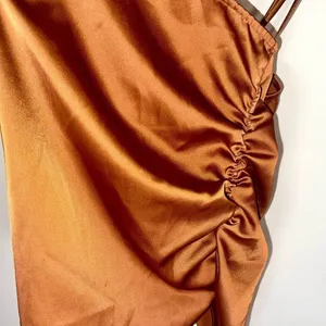 Good American | Copper Ruched Cami | Size 3 Large thumbnail 3