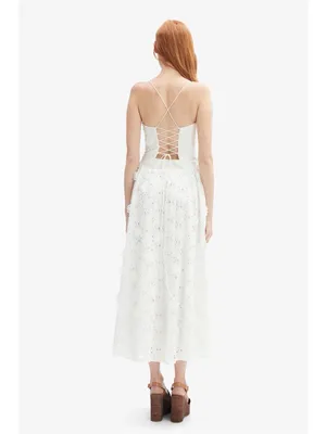 NWT Bardot Estie Broderie Orchid White‎ Lace Floral Cotton Maxi Dress thumbnail 2