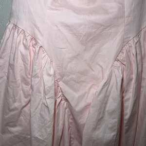 Finesse Pink Cotton Poplin Basque Waist Mini Dress Sleeveless Back Tie Size M thumbnail 4