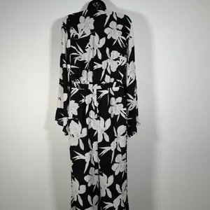 Show Me Your Mumu Jaelynn Jumpsuit Womens Medium Black/White Tied Up Bell Sleeve thumbnail 9