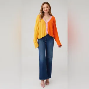 Line & Dot Women’s Catalina Colorblocked Cardigan Colorful‎ Sweater Size XS thumbnail 6