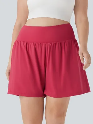 Halara SoftlyZero Airy Super High Waisted 2-in-1 InstantCool Yoga Shorts NEW 2X thumbnail 1