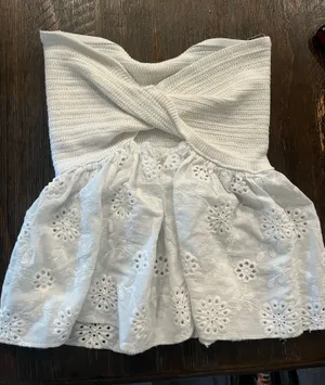 Princess Polly White strapless beach top thumbnail 1