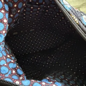 Vera Bradley Retired Night Owl Brown Black Quilted Cotton Hobo Shoulder Bag thumbnail 6