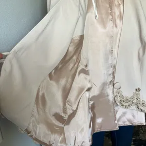 Vintage Jill Paige Beaded Blazer Champagne Embroidered Formal Jacket M-L thumbnail 14