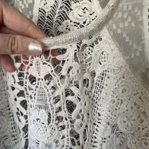 Miss Me Womens White Lace Sleeveless Tank Top M sheer summer top casual floral thumbnail 5