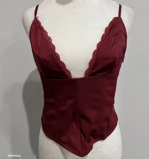 Tiger Mist Corset Top with Lace Trim thumbnail 1