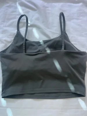 Olive Green Tank w/built in bra thumbnail 2