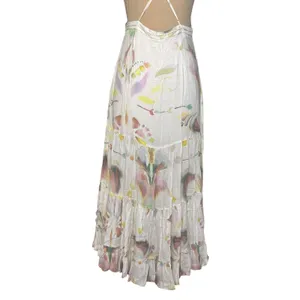 FREE PEOPLE Sounds Of Spring Jumper Watercolor Floral Maxi Dress Size XS thumbnail 10