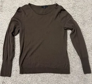 J. Crew Dark Brown Women's Crew Neck Sweater Small thumbnail 1